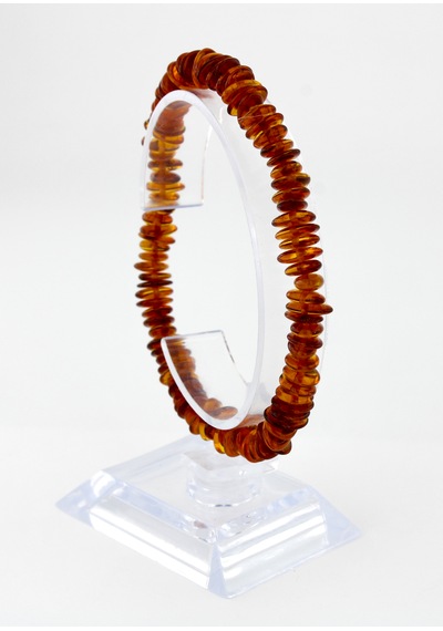 Kehribar Bileklik Amorf Pul Tasarım Ambergold Blk23-85 Çok Renkli