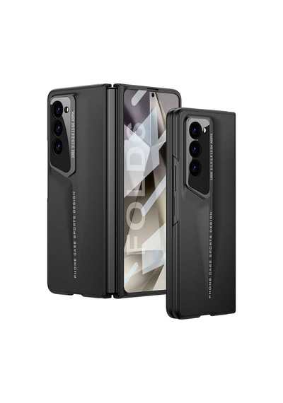 Zore Galaxy Uyumlu Z Fold 6 Kılıf Ultra İnce Kamera Korumalı Sert Rubber Msra Procase Kapak-siyah Siyah