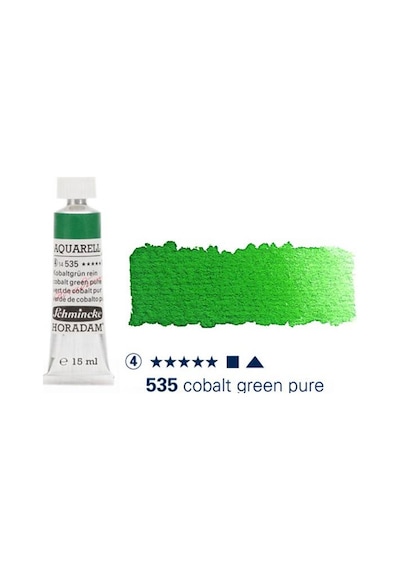 Schmincke Horadam Aquarell Tube 15ml Seri 4 Cobalt Green Pure 535