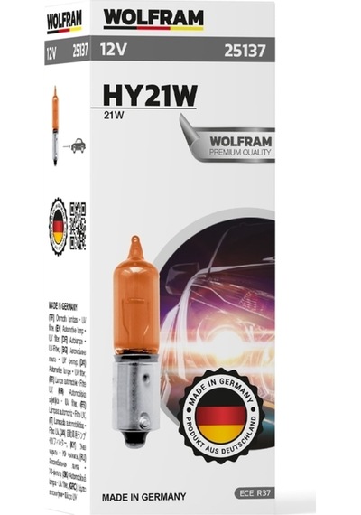 Hy21 Civalı Mercekli Amber Sarı 12v 21w (10 Adet) - Wolfram 25137