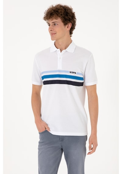 U.S. Polo Assn. Erkek Regular Fit Polo Yaka Beyaz Tişört 50306811-VR013