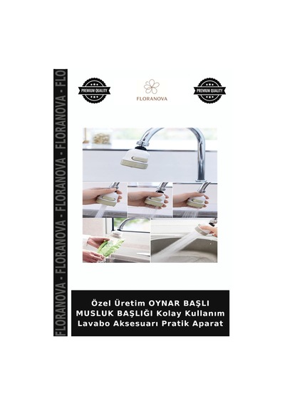 Özel Üretim Oynar Başlı Musluk Başlığı Kolay Kullanım Lavabo Aksesuarı Pratik Aparat Çok Renkli