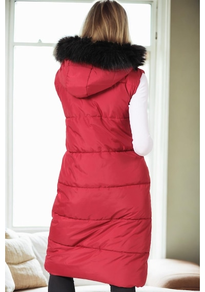Z9741 Dewberry Bayan Yelek-bordo Bordo