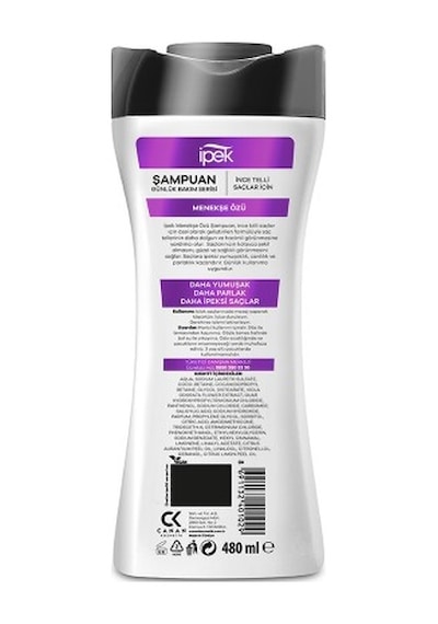 İpek İnce Telli Saçlar İçin Menekşe Özü Şampuan 480 Ml X 3 Adet PKT.IPEK.011