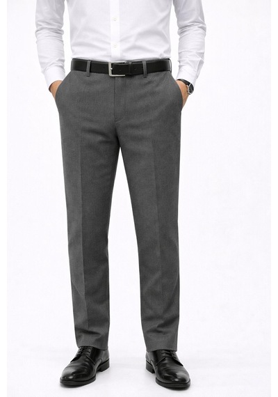 Classics Men Caserta Regular Fit Likralı Erkek Kumaş Pantolon - 7558 Füme