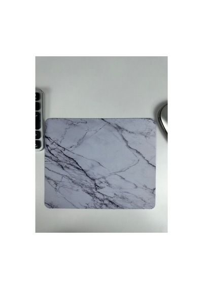 Beyaz Mermer Kaymaz Dikişli Kauçuk Oyuncu Mousepad V3 - 22x18 Gaming Mouse Pad Fare Altlığı