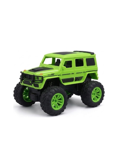 Uzaktan Kumandalı Işıklı Off Road Jeep 4 Yön Kontrollü Büyük Tekerlekli Rc Araç - Yeşil