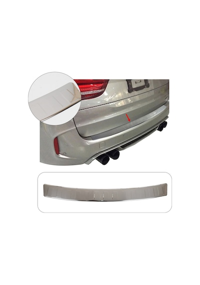 Bmw X5 E70 Uyumlu 2007-2014 Krom Arka Tampon Üstü Koruma Paslanmaz Çelik