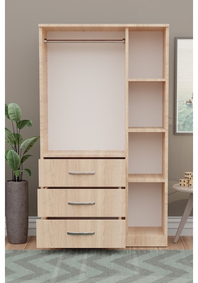 Gm 302-s Ece Lüx 3 Kapı 3 Çekmeceli Sonomo Gardırop