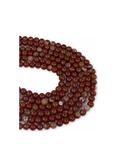 6 Mm Kırmızı Jasper Taşı Dizi Çok Renkli