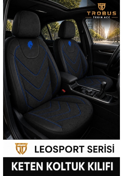 Subaru Impreza 2008 2009 2010 2011 Uyumlu Leosport Serisi Siyah Mavi Oto Koltuk Kılıfı