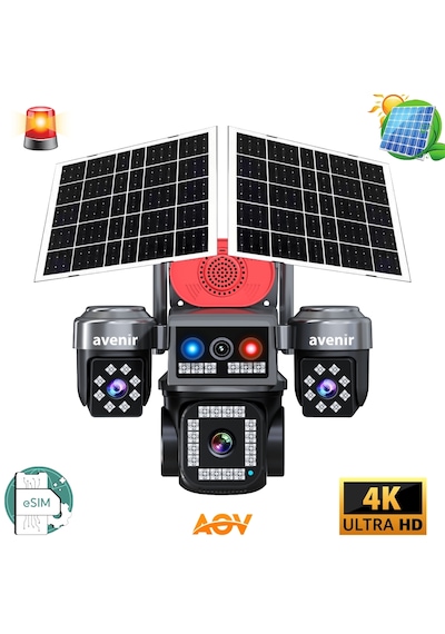 Avenir Av-s445 E-sim 4 Kameralı Aov Güneş Enerjili Kamera