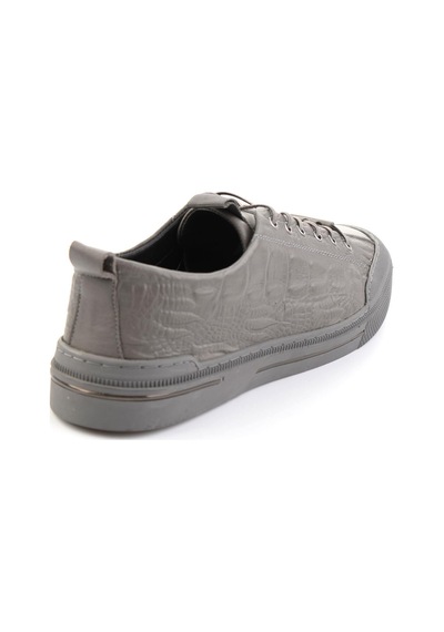 Gri Hakiki Deri Erkek Sneaker E01900251044 Gri