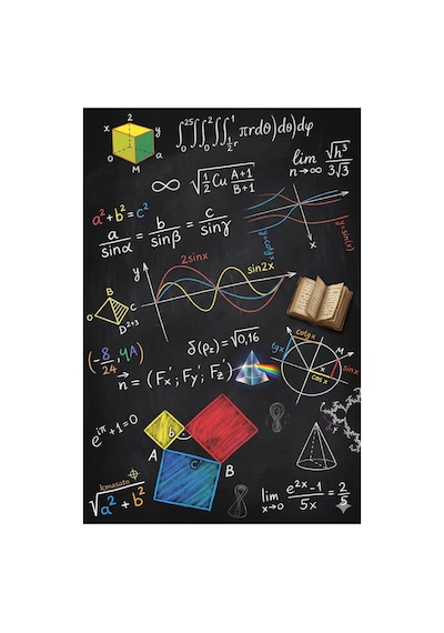 Kartela Halı Matematik Tahtası Kaymaz Taban Çocuk Oyun Halısı - 60 x 90 CM
