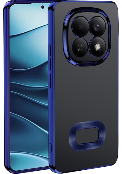 Redmi Note 15 Pro 4g Kılıf Kamera Korumalı Logo Gösteren Mkst Omega Kapak - Lacivert