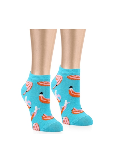 Ozzy Socks 5 Çift Eğlenceli Desenler Kadın Patik Çorap Ozzyp006-36 - 40 Çok Renkli