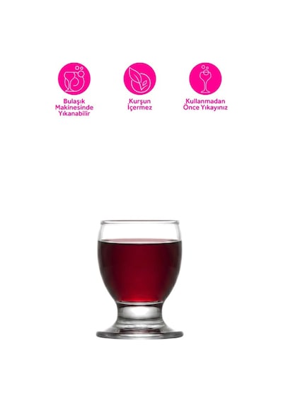Lav Nectar Cam Likör Bardağı 6'lı 55 ml (Şerbet Bardağı , Mini Tatlı Servis )