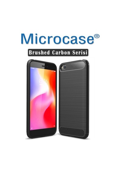 Microcase Xiaomi Redmi Go Brushed Carbon Kilif + Cam (Seç) 364731802