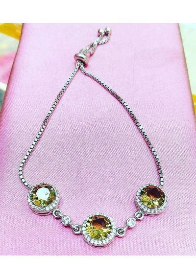 Oriental Kuyumculuk Jewellery Kadın Gümüş Zultanit Taşlı Asansör Bileklik Gümüş