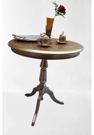 Fiskos Eko 90501 Baba 3 Kayın Ayak 60 Cm Hareketli Mdf Tabla Parlak Gold El Yapım