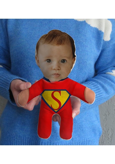 Kişiye Özel Fotoğraflı Süper Kahraman Bebek Yastık-13