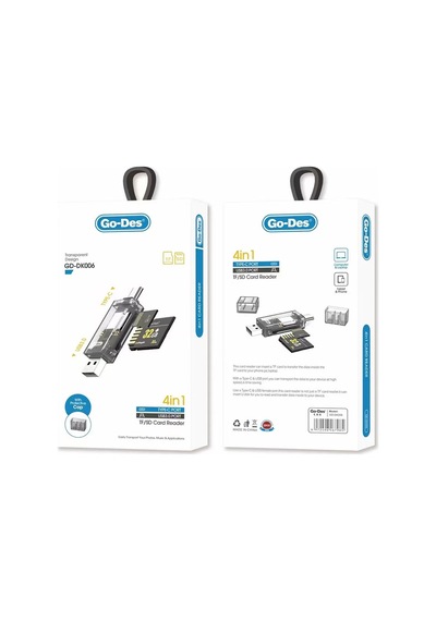 Go Des GD-DK006 Type-C SD-Micro SD Hafıza Kart Okuyucu