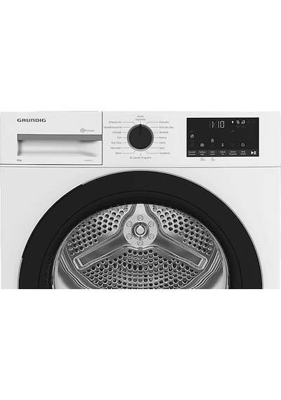 GRUNDIG GPDH 8635 E Enerji Sınıfı 8 kg Isı Pompalı Kurutma Makinesi