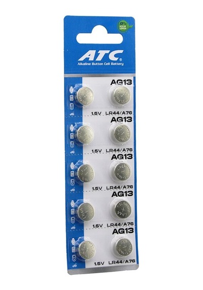 Atc Alkaline Button Battery 1.5v Ag13 Lr-44/a76 10'lu Kart Düğme Pil