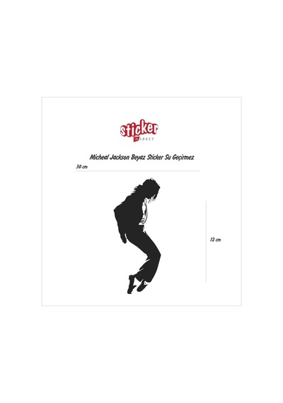 Michael Jackson Beyaz Renk Sticker
