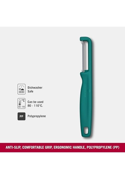 Victorinox 6.0943.4 Iota Tırtıklı Kenar Çift Taraf Yeşil Soyacak 005 Sarı