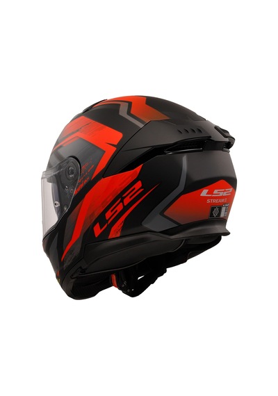 Ls2 Stream 2 Fury Mat Siyah-gri-kırmızı Kask