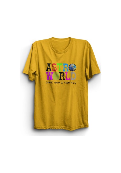 Travis Scott Astroworld Baskılı Tshirt 001