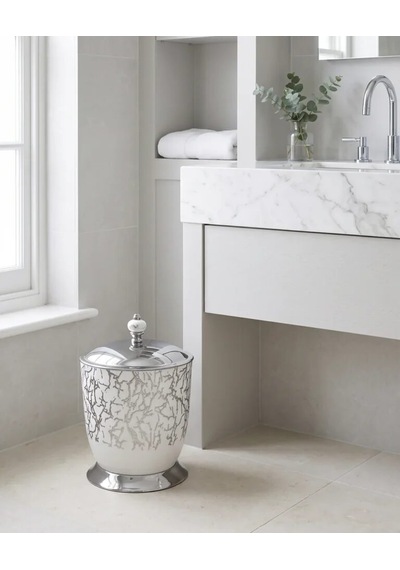 Marble Krom Çöp Kovası