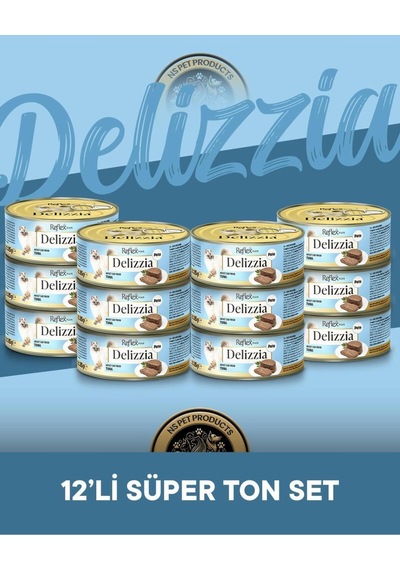 Plus Delizzia Yetişkin Ton Balıklı Pate Kedi Maması 12x85 Gram
