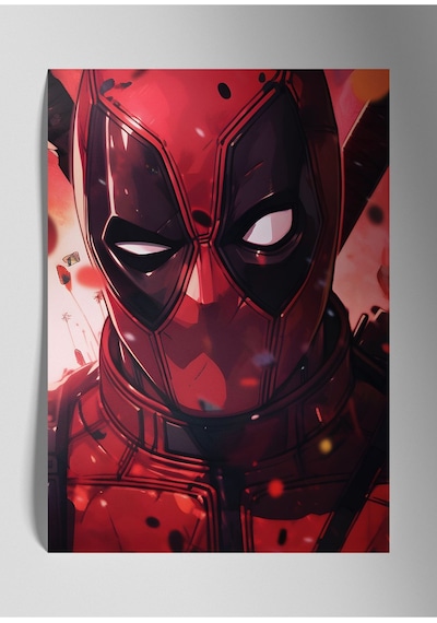 Deadpool Marvel - Metal Poster Tablo, Premium Sanat