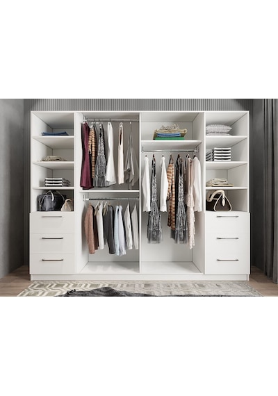 Zeren 6 Kapaklı Çekmeceli Gardırop Dolap Byz 270 Cm