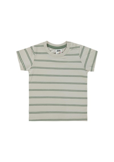 Civil Baby Çizgili Tişört 2'li Set 6-18 Ay Slopet - Haki