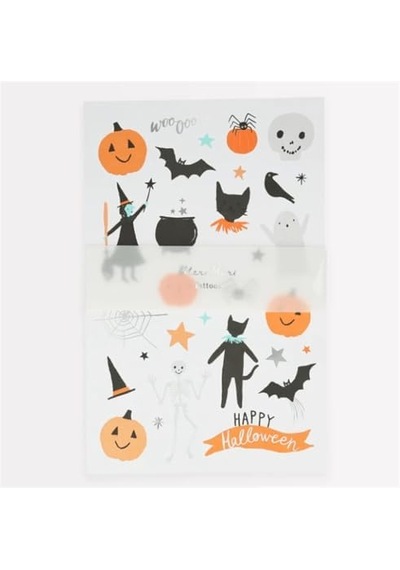 - Happy Halloween Tattoo Sheet - Bayramı Geçici Dövmeler 2'li