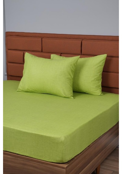 Tek Kişilik Lastikli Çarşaf+1 Yastık Kılıfı  100x200 Yeşil Yeşil 100 x 200