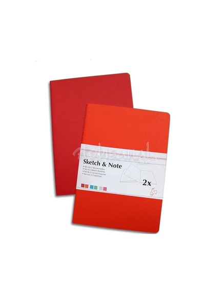Hahnemühle Ikili Eskiz Defter Seti 40 Sayfa A5 Kırmızı-Turuncu