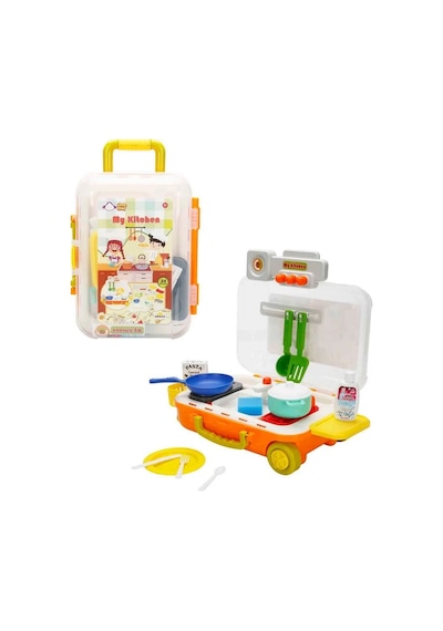 Little Chef Çekçekli Bavul Mutfak Seti 24 Parça