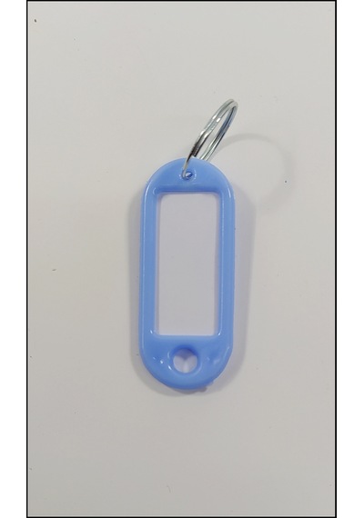 Kimlik Plastik Etiket Anahtarlık 100 Adet Bebe Mavisi