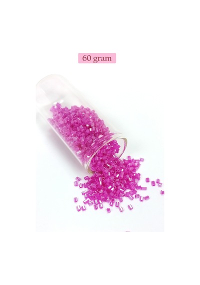 Kesme Cam Boncuk 2mm - 60 Gram - Şeffaf Fuşya - Bnc363
