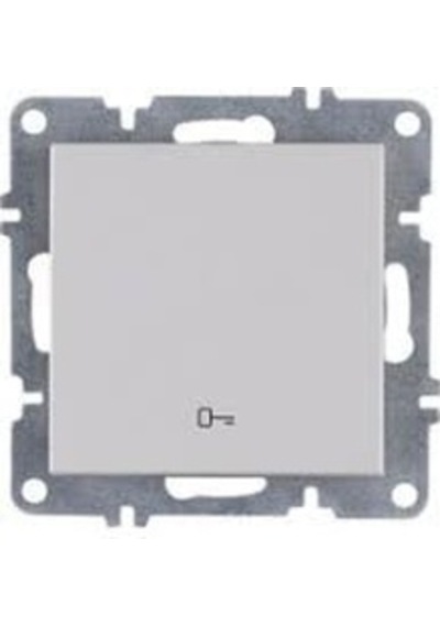 Anahtar Kapı Otomatiği, Tekli, Modül+kapak, Beyaz, Karell, 83x83x10 Mm Çerçeve Hariçtir