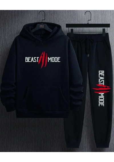 Hunors Sportswear & Company Siyah Erkek Oversize Basic Kapüşonlu Paçası Lastikli Beast Moda Baskılı Pamuklu Eşofman Takımı Siyaah Hunors Sportswear & Company Siyah Erkek Oversize Basic Kapüşonlu Paçası Lastikli Beast Moda Baskılı Pamuklu Eşofman Takımı Siyaah