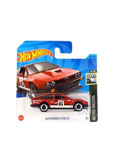 Hot Wheels Alfa Romeo Gtv6 3.0 - Retro Racers Kırmızı 1/64 Diecast Model Araba Çok Renkli