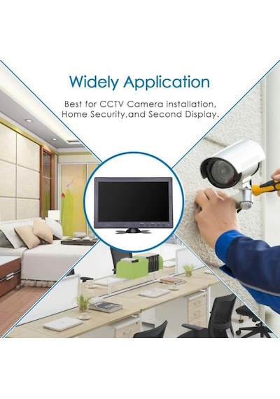 10 Inç Monitör Güvenlik Cctv Lcd Monitör Ekran Hdmi Vga Av Bnc
