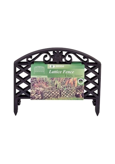Omnipazar Sy-5994 Lattice Plastik Bahçe Çiti Siyah 45x34 Cm 4'lü Set