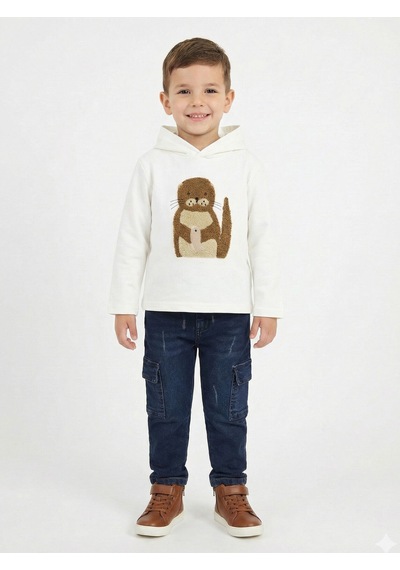 Xo Kids Erkek Çocuk 3lü Alt Üst Takım 6-9 Yaş 13205 Ekru
