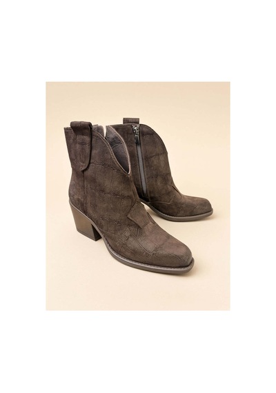 37brandshoes Koyu Kahve Süet Western Bot Kahverengi Kahverengi